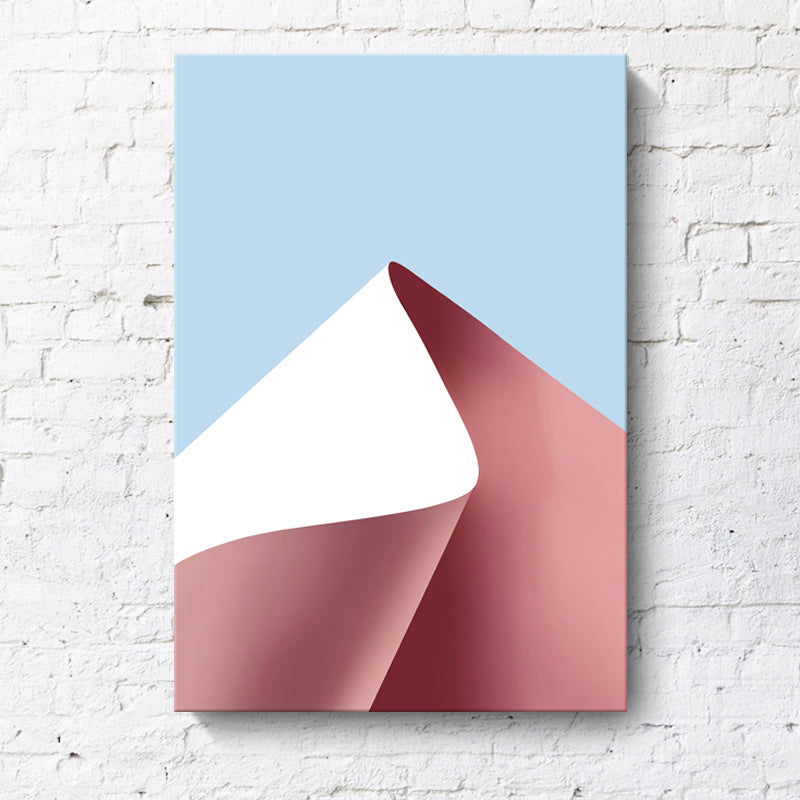 Brehn | Rosa Gebogenes Papier Malen Texturierte Oberfläche Minimalistische Wohnzimmer Wandkunst