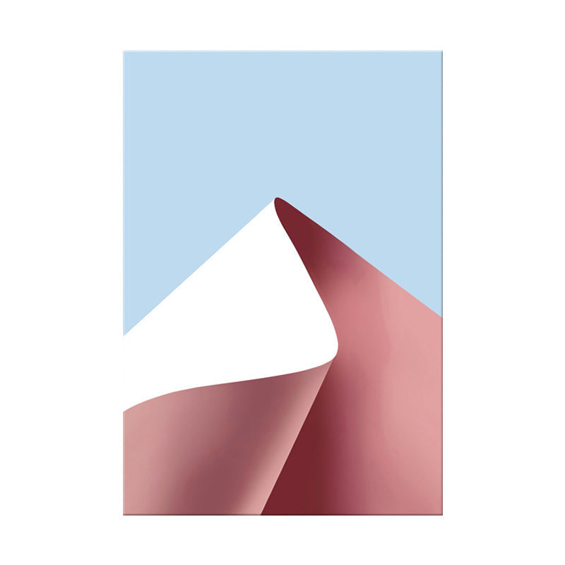 Brehn | Rosa Gebogenes Papier Malen Texturierte Oberfläche Minimalistische Wohnzimmer Wandkunst