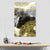 Brehn | Berglandschaft Wandkunst Set Glam Einzigartige Landschaft Leinwanddruck in Gold für Flur