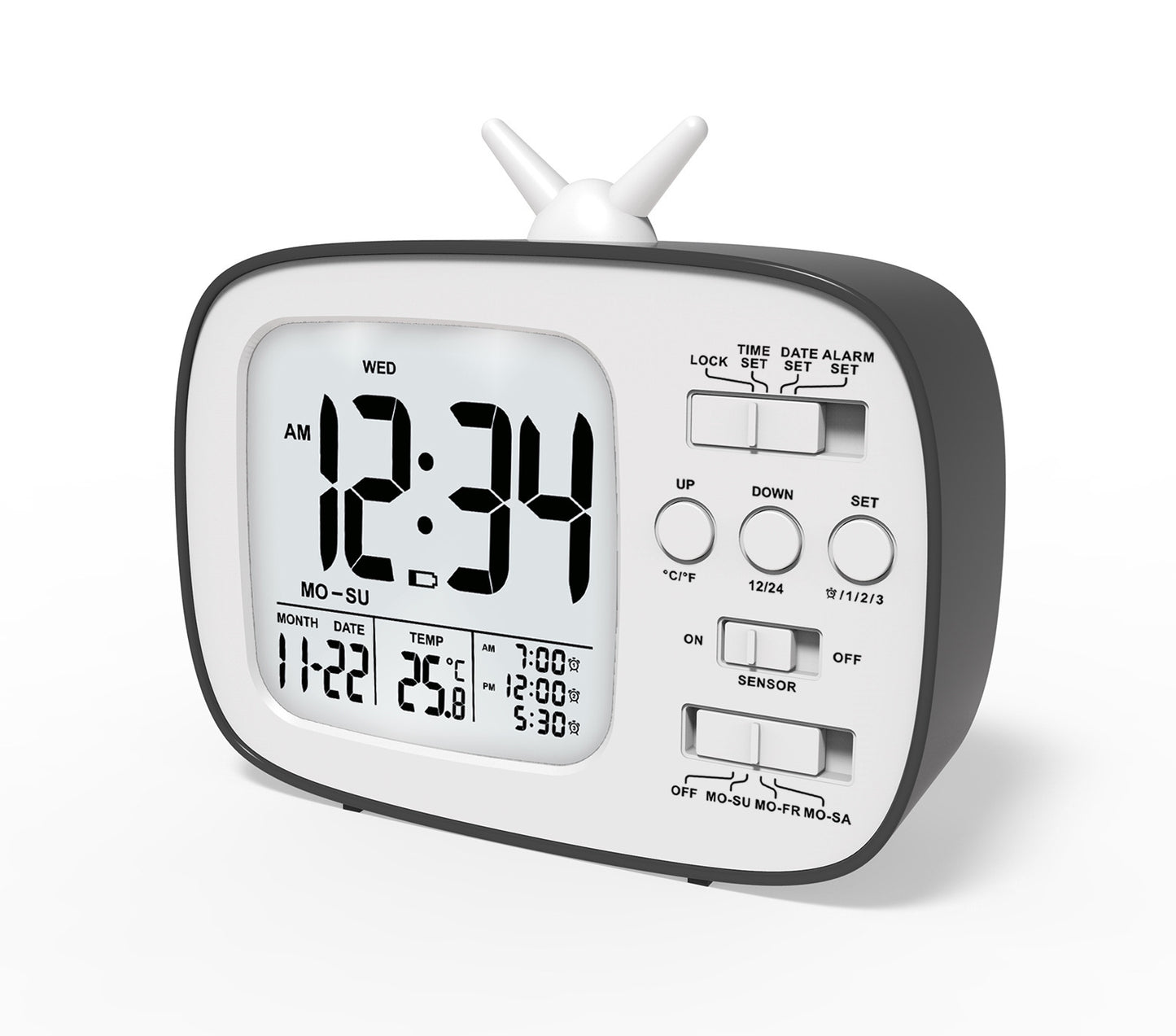 Digitaler Funkwecker mit Großem Led-Display Brehn