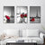 Brehn | Eiffeltoren Wandkunst Set Modernisme Stijlvol Landmark Canvas Print in Grijs en Rood