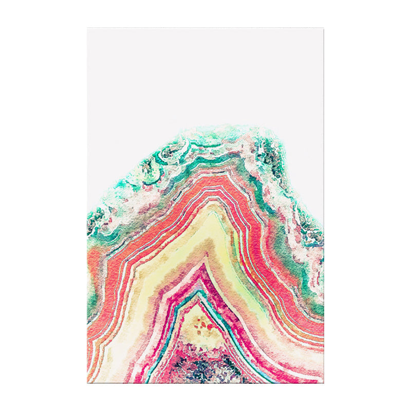 Brehn | Achat-Leinwand Wandkunst für Zuhause Geometrisches Gemälde in Multi-Farbe, Textur-Oberfläche