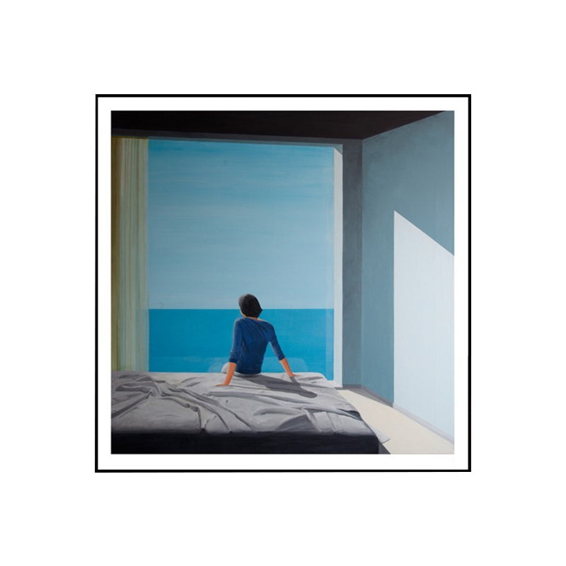 Brehn | Meer und Einsamkeit Malerei Kunstdruck Texturiert Modernistische Schlafzimmer Wanddekoration