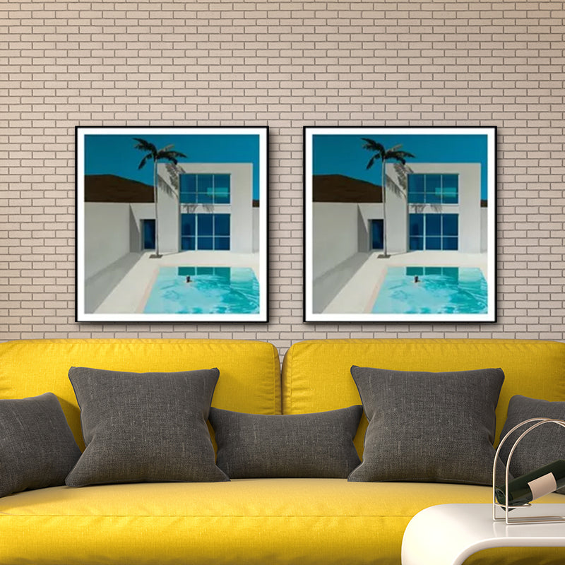Brehn | Meer und Einsamkeit Malerei Kunstdruck Texturiert Modernistische Schlafzimmer Wanddekoration