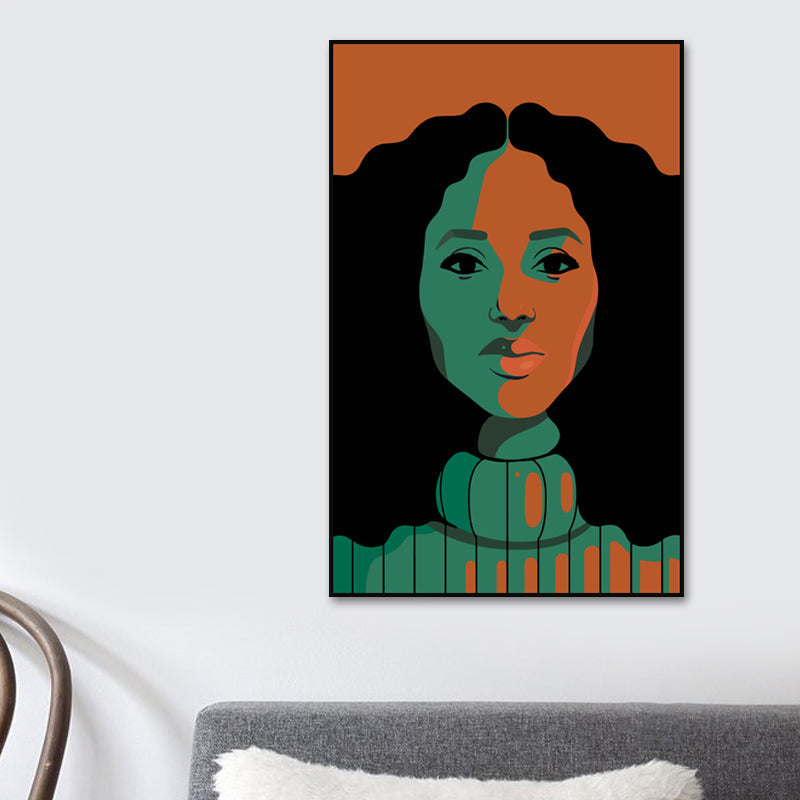 Brehn | Figurative Schilderkunst Canvas Art Textuuroppervlak Modernistische Woonkamer Wanddecoratie in Zachte Kleur