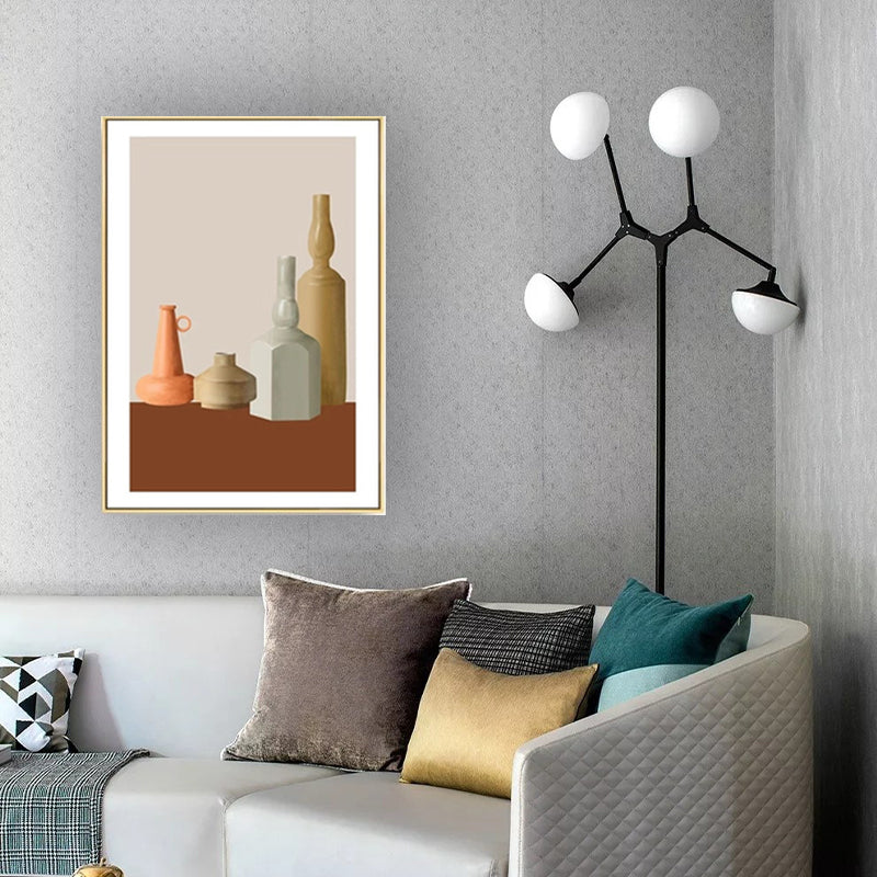Brehn | Nordic Still Life Geometrischer Kunstdruck Pastellfarbe Texturiert Wanddekoration für das Wohnzimmer