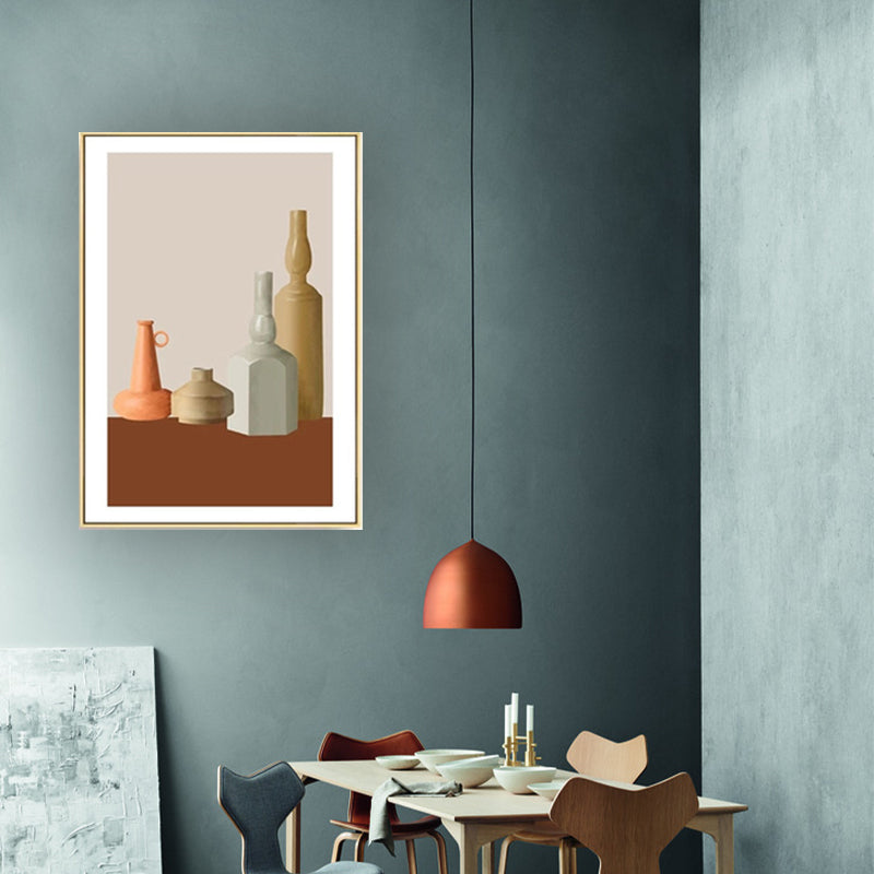 Brehn | Nordic Still Life Geometrischer Kunstdruck Pastellfarbe Texturiert Wanddekoration für das Wohnzimmer