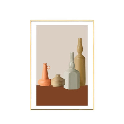 Brehn | Nordic Still Life Geometrischer Kunstdruck Pastellfarbe Texturiert Wanddekoration für das Wohnzimmer