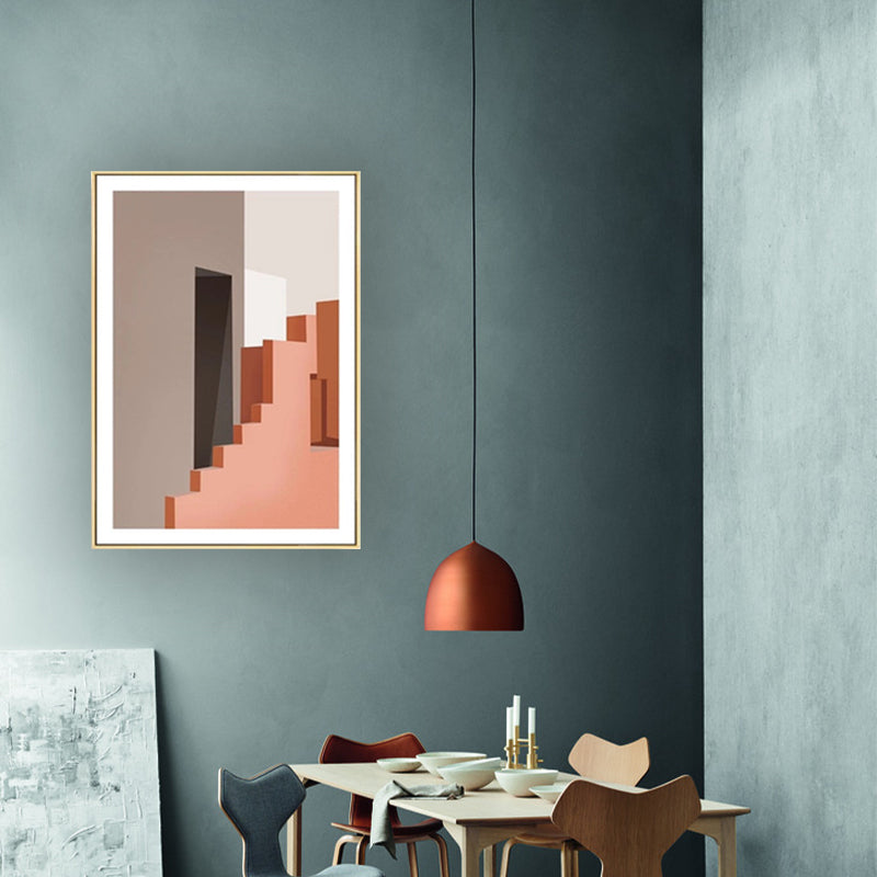 Brehn | Nordic Still Life Geometrischer Kunstdruck Pastellfarbe Texturiert Wanddekoration für das Wohnzimmer