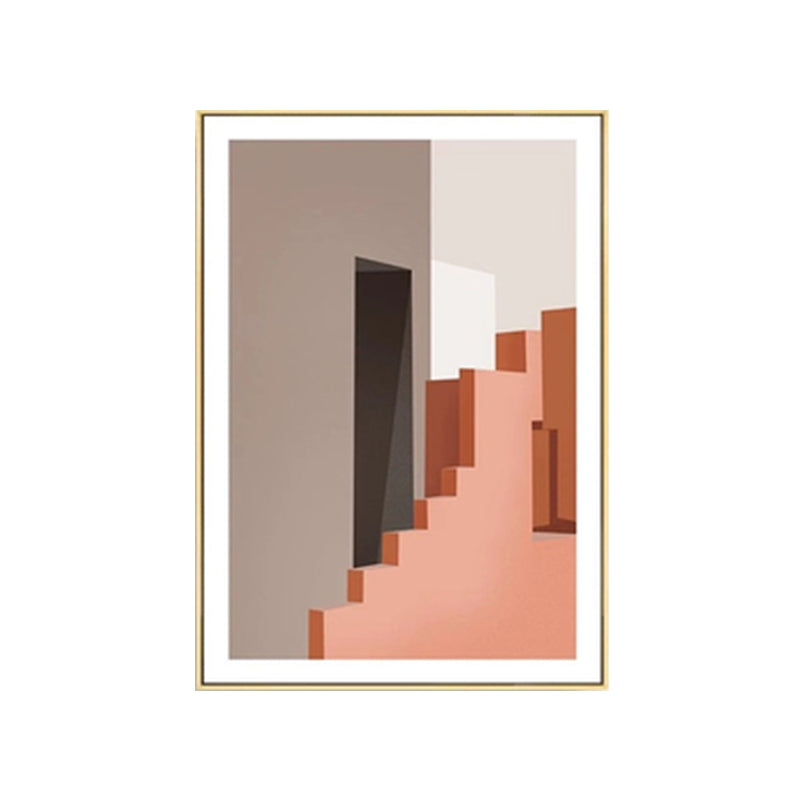 Brehn | Nordic Still Life Geometrischer Kunstdruck Pastellfarbe Texturiert Wanddekoration für das Wohnzimmer
