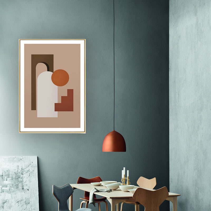 Brehn | Nordic Still Life Geometrischer Kunstdruck Pastellfarbe Texturiert Wanddekoration für das Wohnzimmer