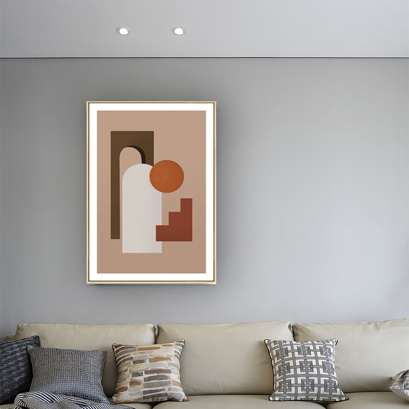 Brehn | Nordic Still Life Geometrischer Kunstdruck Pastellfarbe Texturiert Wanddekoration für das Wohnzimmer
