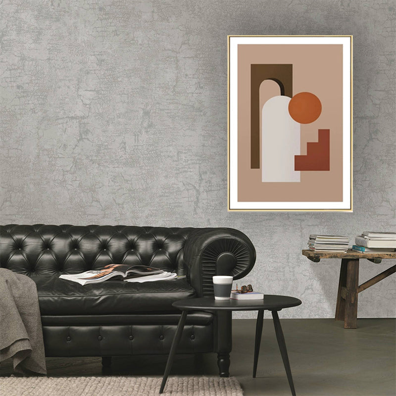 Brehn | Nordic Still Life Geometrischer Kunstdruck Pastellfarbe Texturiert Wanddekoration für das Wohnzimmer