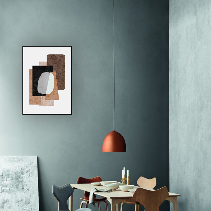 Brehn | Texturiertes geometrisches Wandkunstdekor minimalistischer Leinwanddruck in sanftem Licht für das Zuhause