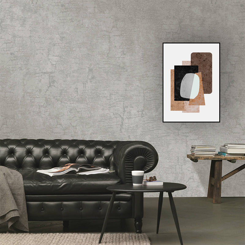 Brehn | Texturiertes geometrisches Wandkunstdekor minimalistischer Leinwanddruck in sanftem Licht für das Zuhause