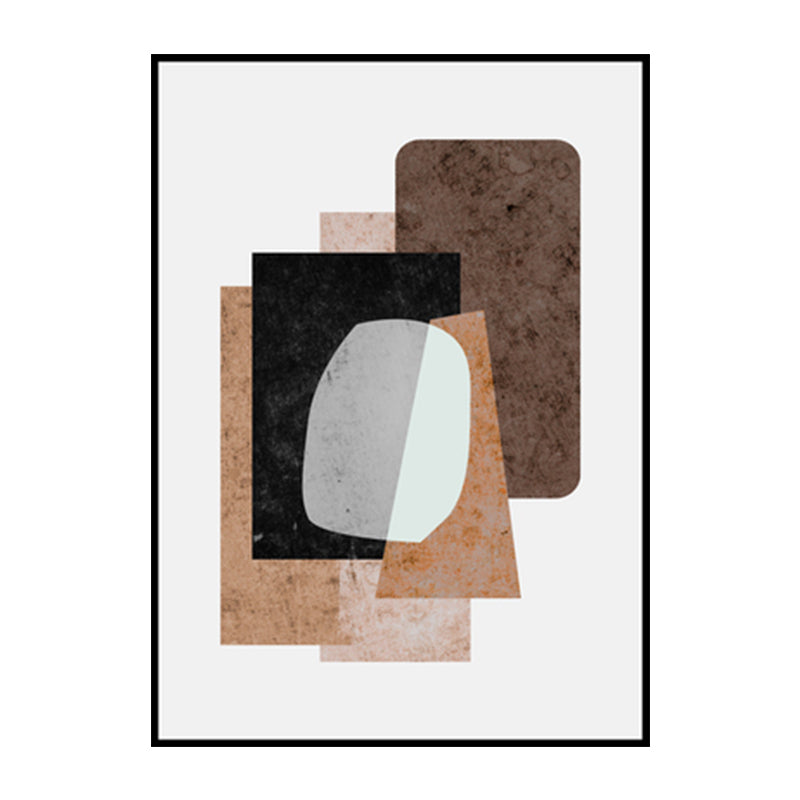 Brehn | Texturiertes geometrisches Wandkunstdekor minimalistischer Leinwanddruck in sanftem Licht für das Zuhause