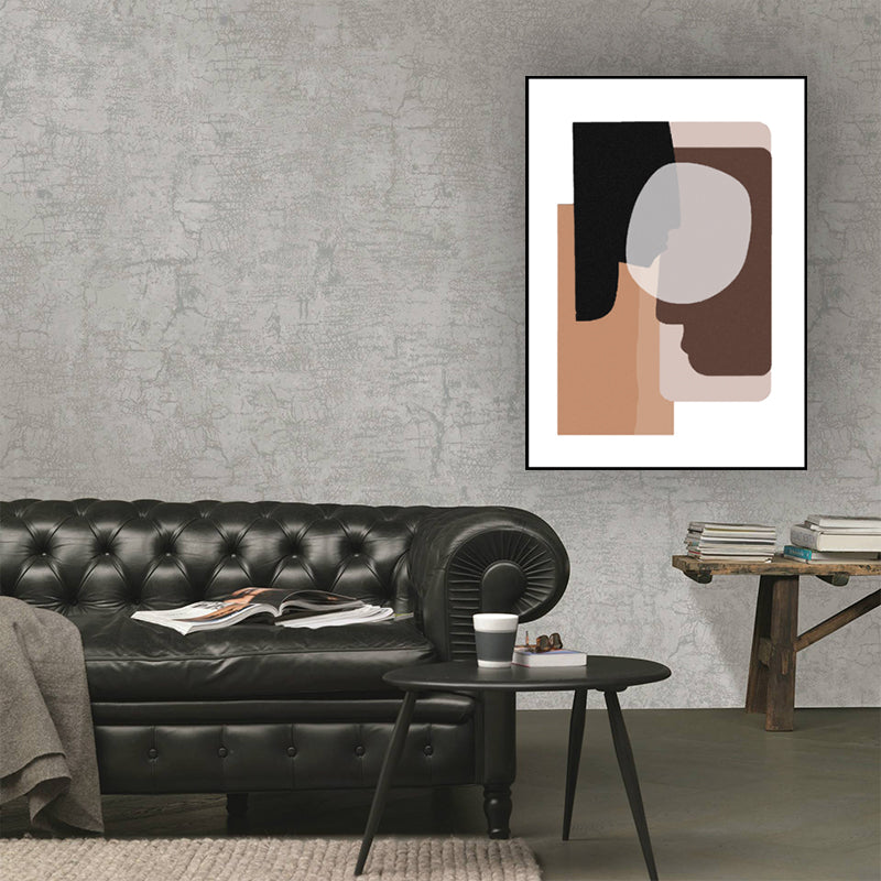 Brehn | Texturiertes geometrisches Wandkunstdekor minimalistischer Leinwanddruck in sanftem Licht für das Zuhause