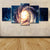 Brehn | Blauwe Ruimte Galaxy Canvas Print Multi-Stuk Moderne Stijl Woonkamer Wandkunst