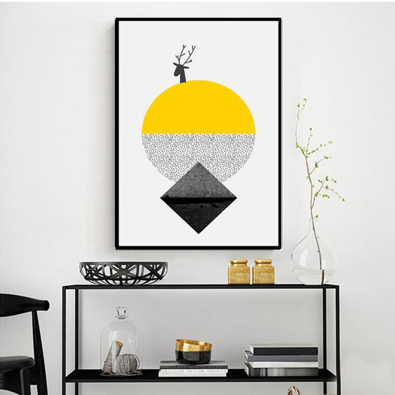 Brehn | Nordic Abstract Geometric Canvas Kunst Lichtfarbe Textur Wanddekoration für Zuhause