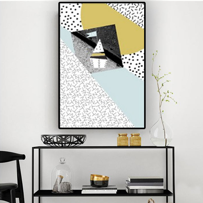 Brehn | Nordic Abstract Geometric Canvas Kunst Lichtfarbe Textur Wanddekoration für Zuhause