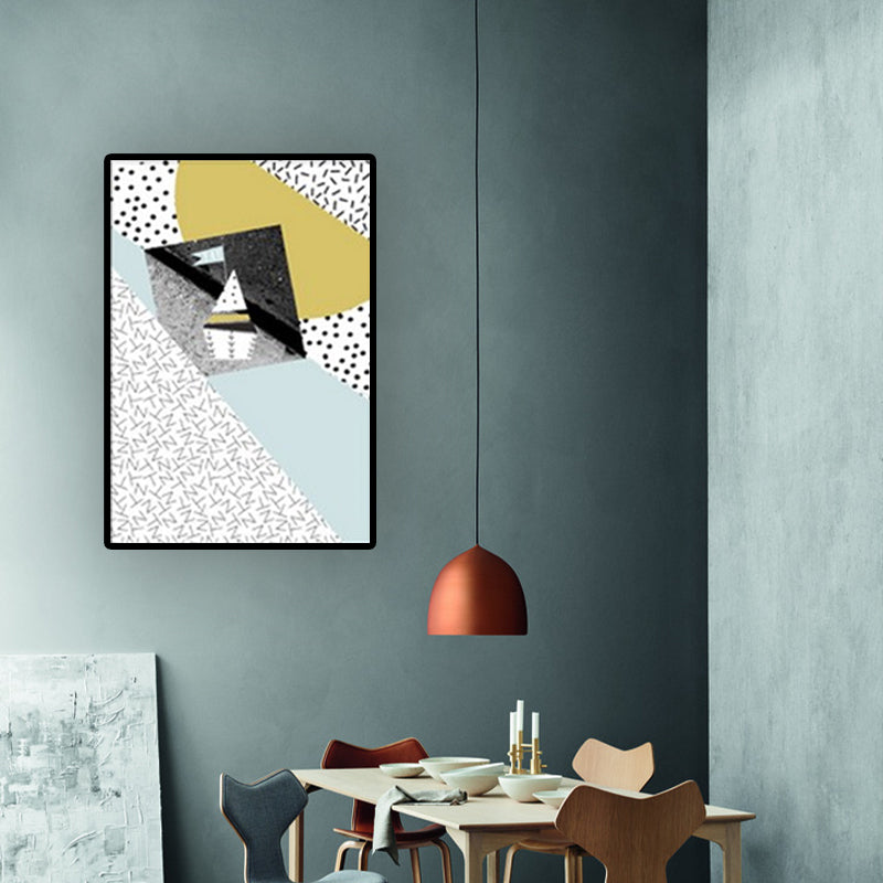 Brehn | Nordic Abstract Geometric Canvas Kunst Lichtfarbe Textur Wanddekoration für Zuhause