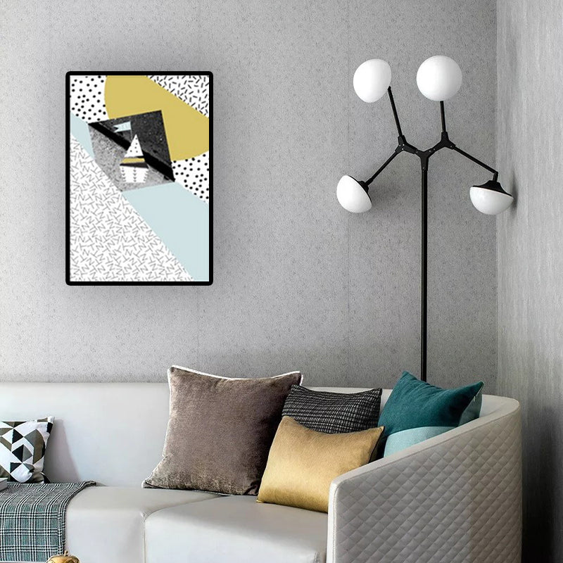 Brehn | Nordic Abstract Geometric Canvas Kunst Lichtfarbe Textur Wanddekoration für Zuhause