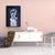Brehn | Vintage Figurine Wandkunst Blau und Weiß Texturiertes Leinwanddruck für Hausinterieur