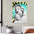 Brehn | Texturiertes Marilyn Monroe Wanddekor Glam Leinwanddruck in dunkler Farbe für den Raum