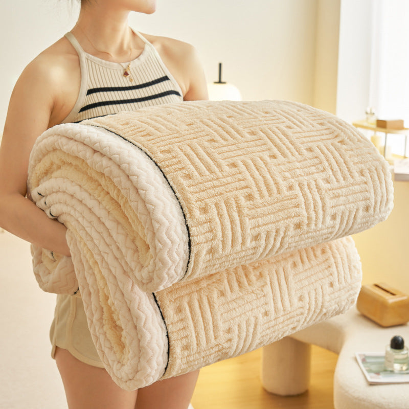 Weiche Korallenfleece-Wohndecke, verschiedene Größen