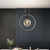Brehn | Minimalistische Glasballen Pendelleuchte Schwarz