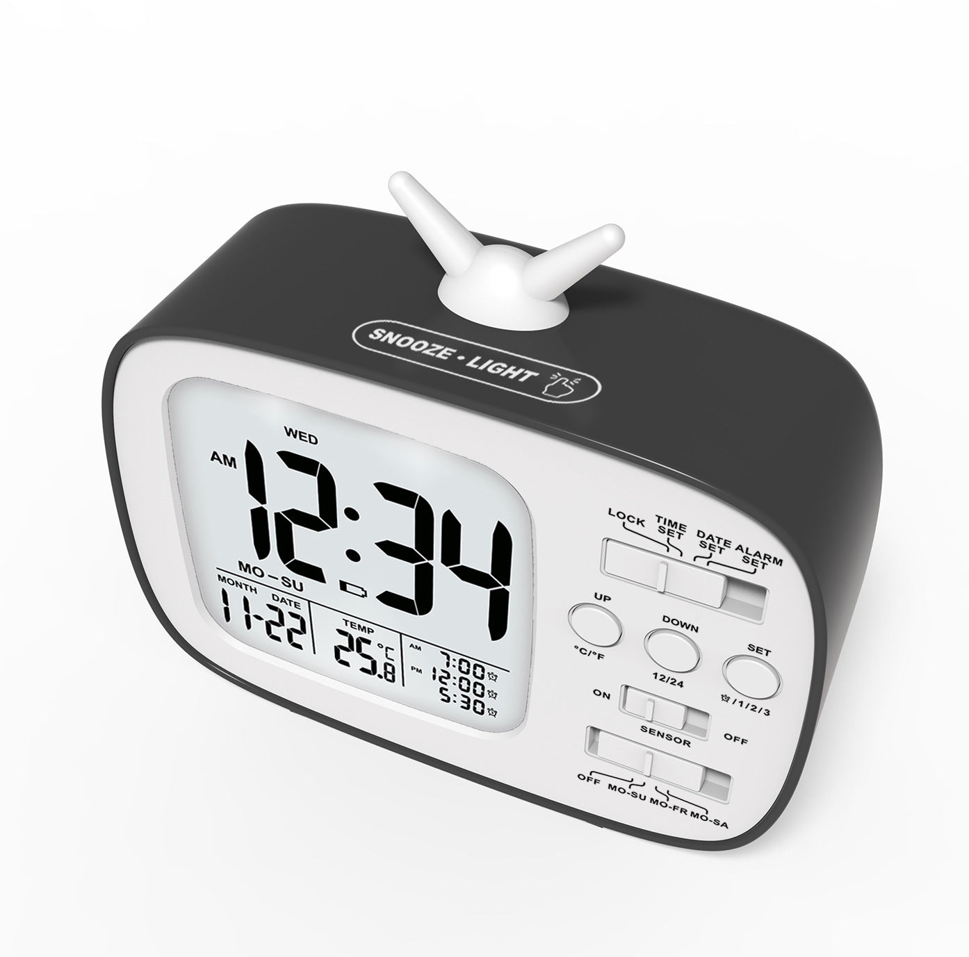 Digitaler Funkwecker mit Großem Led-Display Brehn