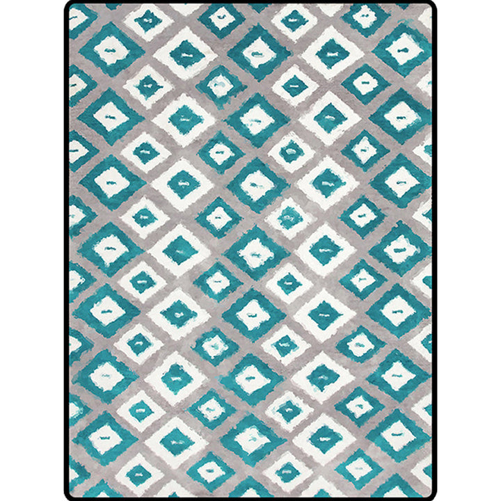 Brehn | Blauw en Grijs Slaapkamer Tapijt Nieuwigheid Geometrisch Diamantpatroon Gebied Tapijt Polyester Huisdier Vriendelijk Vloerkleed
