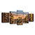 Brehn | Glam Night Cityscape Wanddekoration Gold Hamburg Wasserburg Leinwand Wandkunst für das Wohnzimmer