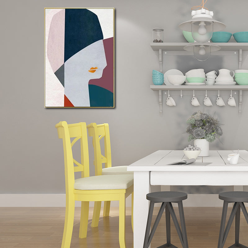 Brehn | Mode Damen Wandkunst Dekor Pastellfarbe Moderner Stil Leinwanddruck für das Wohnzimmer