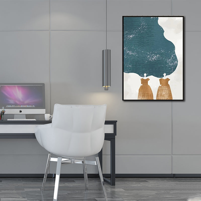 Brehn | Mode Damen Wandkunst Dekor Pastellfarbe Moderner Stil Leinwanddruck für das Wohnzimmer