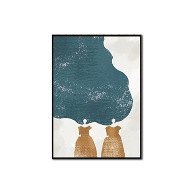 Brehn | Mode Damen Wandkunst Dekor Pastellfarbe Moderner Stil Leinwanddruck für das Wohnzimmer