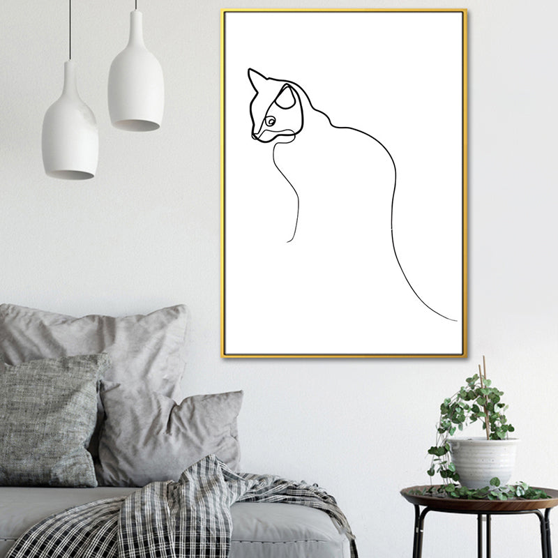 Brehn | Tanzendes Mädchen Grafitzeichnungen Malerei Skandinavischer Stil Leinwand Wandkunst Dekor