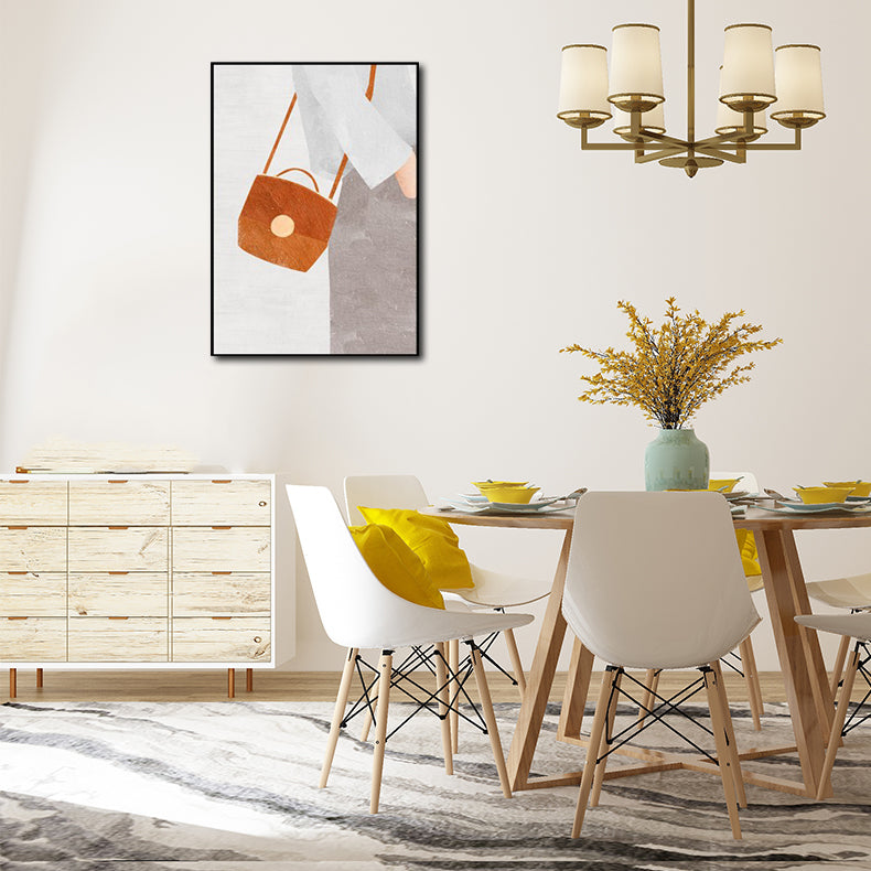 Brehn | Leinwand-texturiertes Wandkunst nordische Modefigur Wanddekoration in sanften Farben für das Zuhause