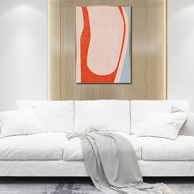 Brehn | Leinwand-texturiertes Wandkunst nordische Modefigur Wanddekoration in sanften Farben für das Zuhause