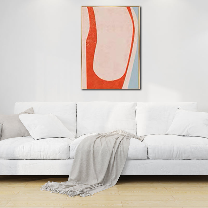 Brehn | Leinwand-texturiertes Wandkunst nordische Modefigur Wanddekoration in sanften Farben für das Zuhause