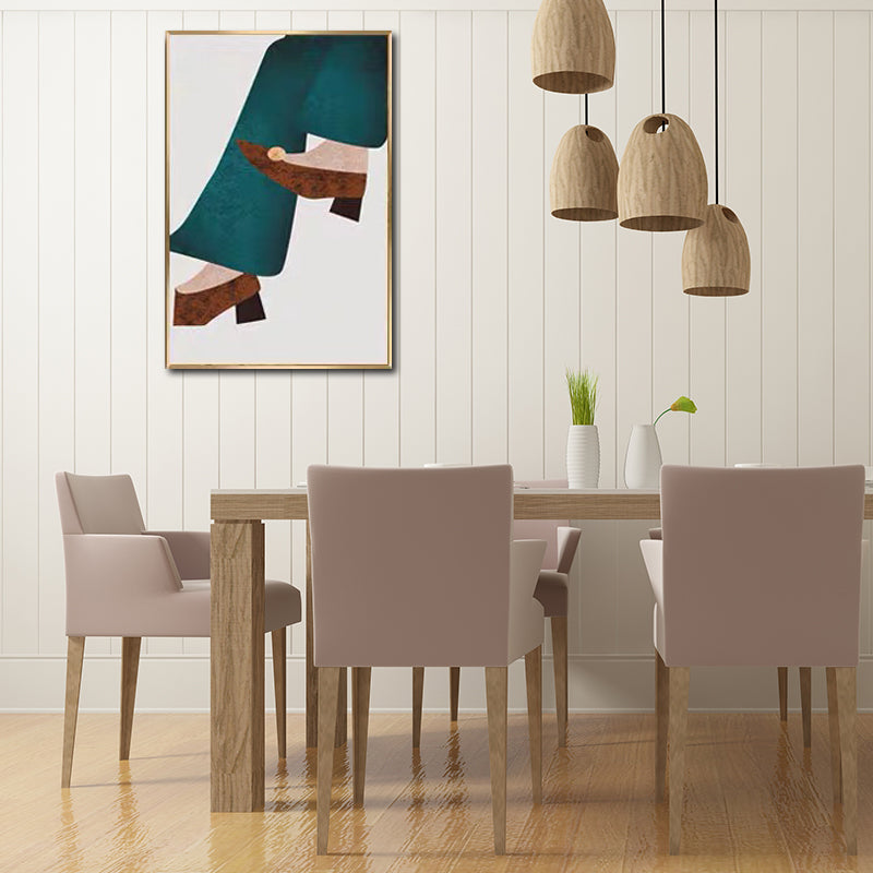 Brehn | Leinwand-texturiertes Wandkunst nordische Modefigur Wanddekoration in sanften Farben für das Zuhause