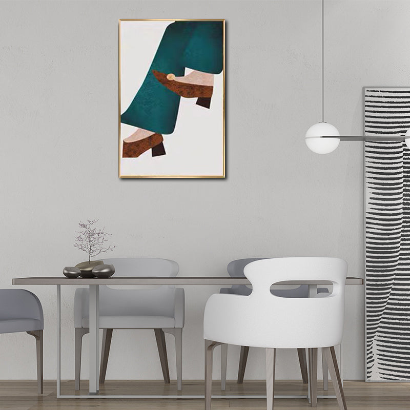 Brehn | Leinwand-texturiertes Wandkunst nordische Modefigur Wanddekoration in sanften Farben für das Zuhause