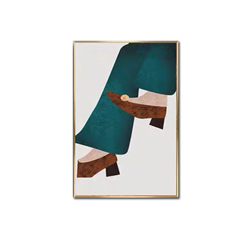 Brehn | Leinwand-texturiertes Wandkunst nordische Modefigur Wanddekoration in sanften Farben für das Zuhause