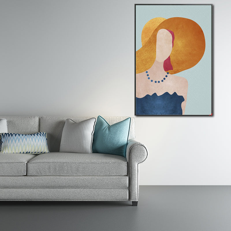 Brehn | Nordic Girl Sommerkleid Leinwand Hellfarbe Mode Wandkunst für Esszimmer