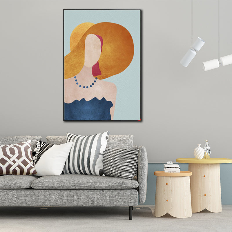 Brehn | Nordic Girl Sommerkleid Leinwand Hellfarbe Mode Wandkunst für Esszimmer