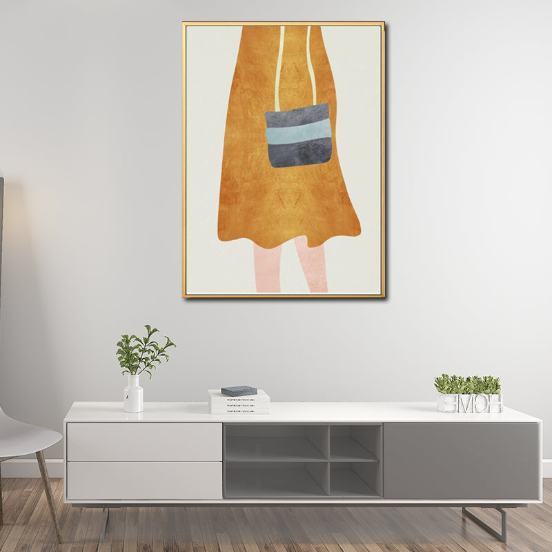 Brehn | Nordic Girl Sommerkleid Leinwand Hellfarbe Mode Wandkunst für Esszimmer