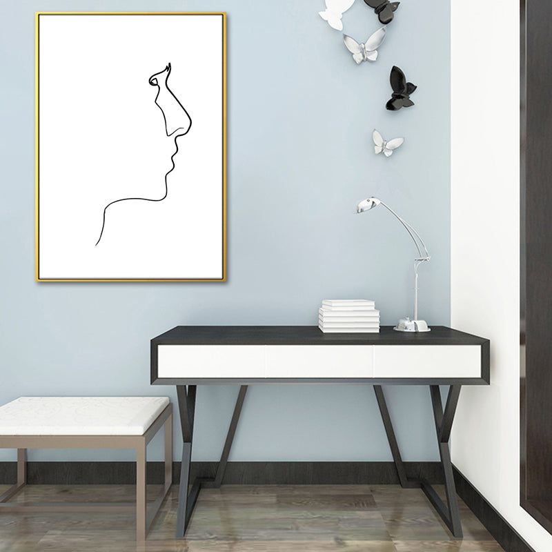 Brehn | Figurenbild Wanddekoration Skandinavisch Texturiert Mädchen Schlafzimmer Malerei, Mehrere Größen