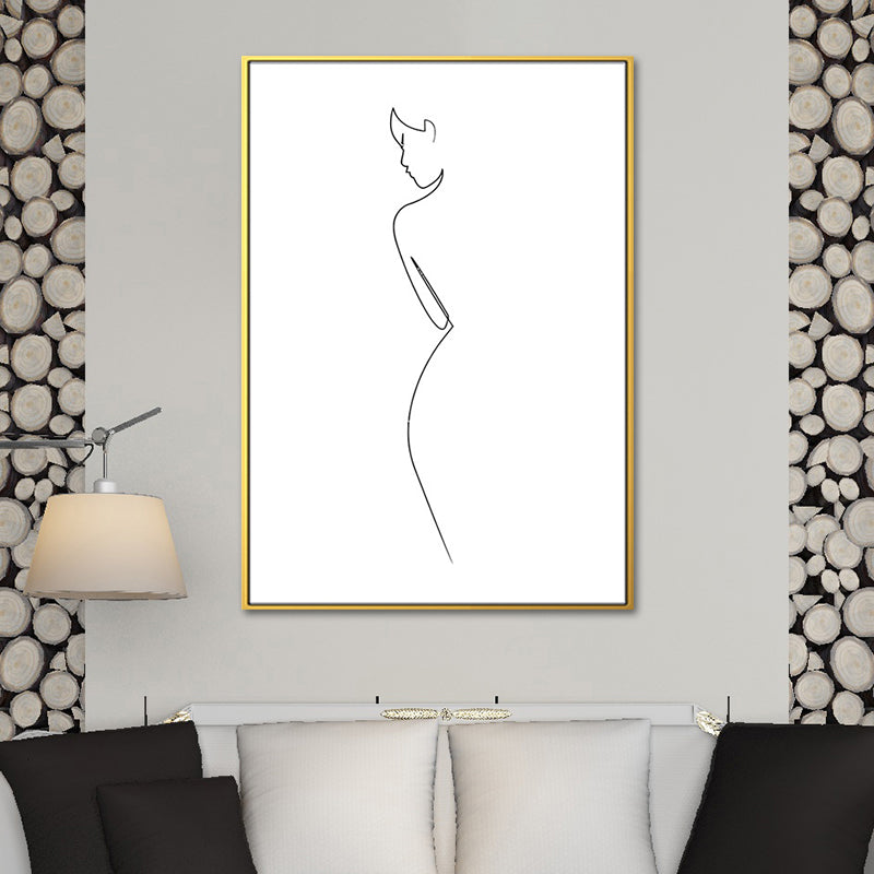 Brehn | Figurenbild Wanddekoration Skandinavisch Texturiert Mädchen Schlafzimmer Malerei, Mehrere Größen