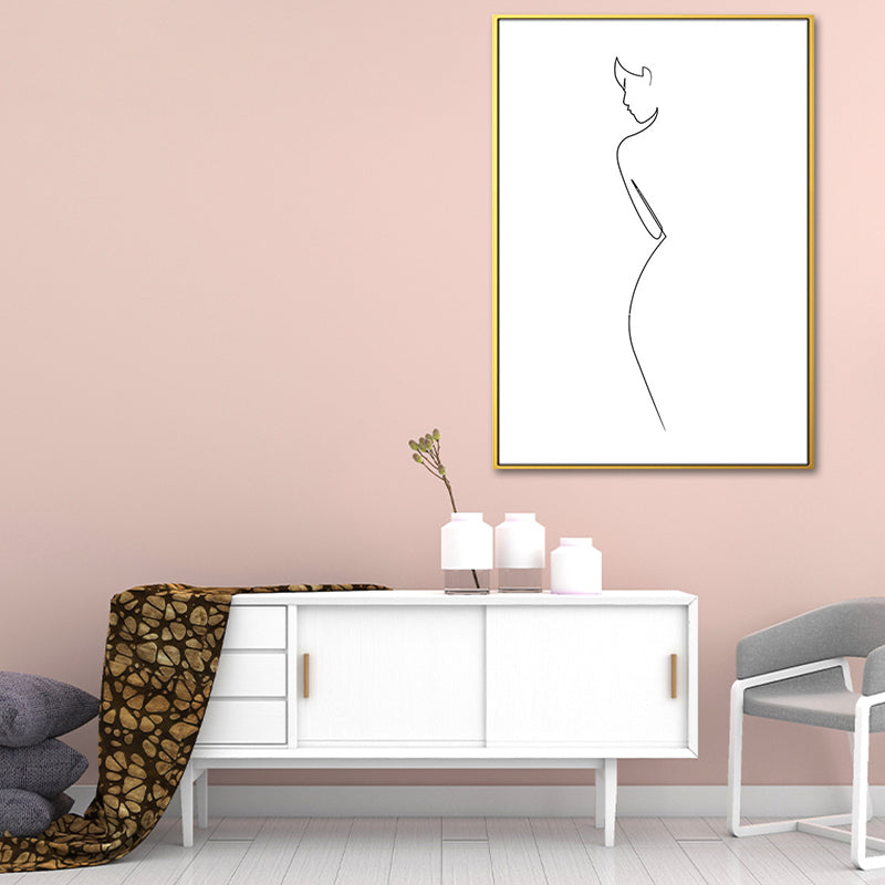 Brehn | Figurenbild Wanddekoration Skandinavisch Texturiert Mädchen Schlafzimmer Malerei, Mehrere Größen