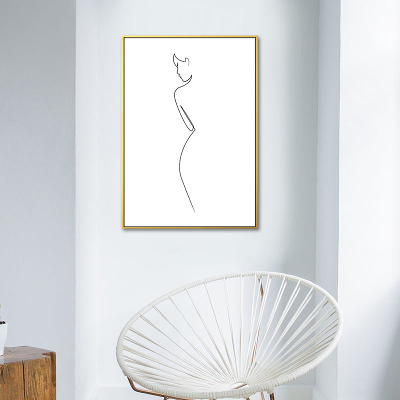 Brehn | Figurenbild Wanddekoration Skandinavisch Texturiert Mädchen Schlafzimmer Malerei, Mehrere Größen